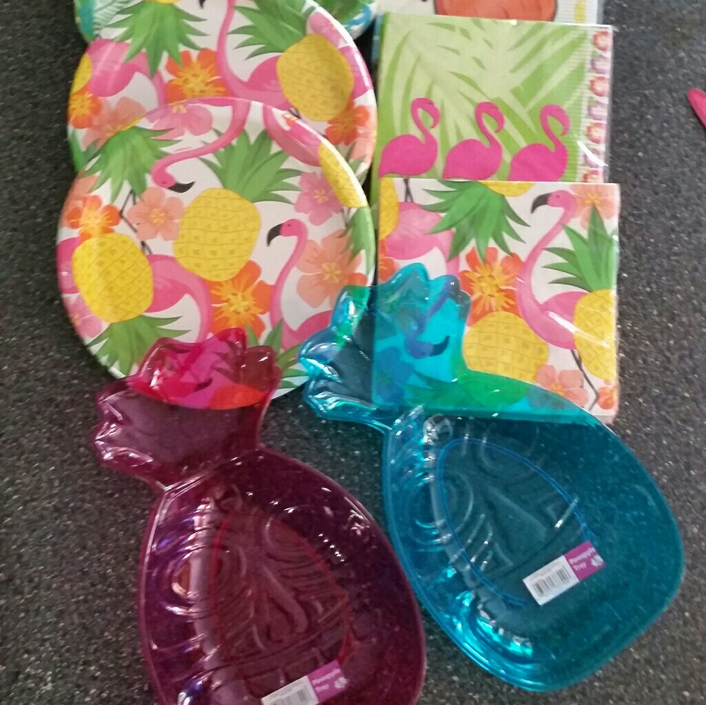Luau party bundle plates napkins dishes + much mor